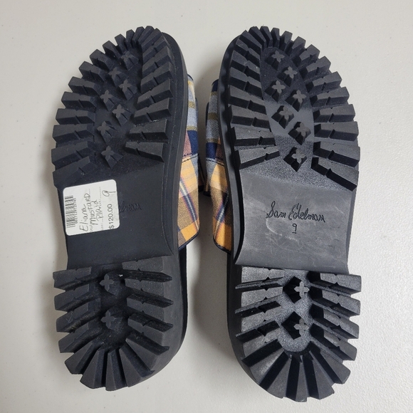 Sam Edelman  Eliana Mustard Plaid  Sandals Size 9. - Picture 6 of 11